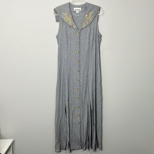 Allison Che vintage black and white houndstooth collared dress